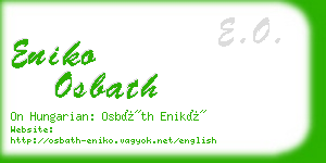 eniko osbath business card